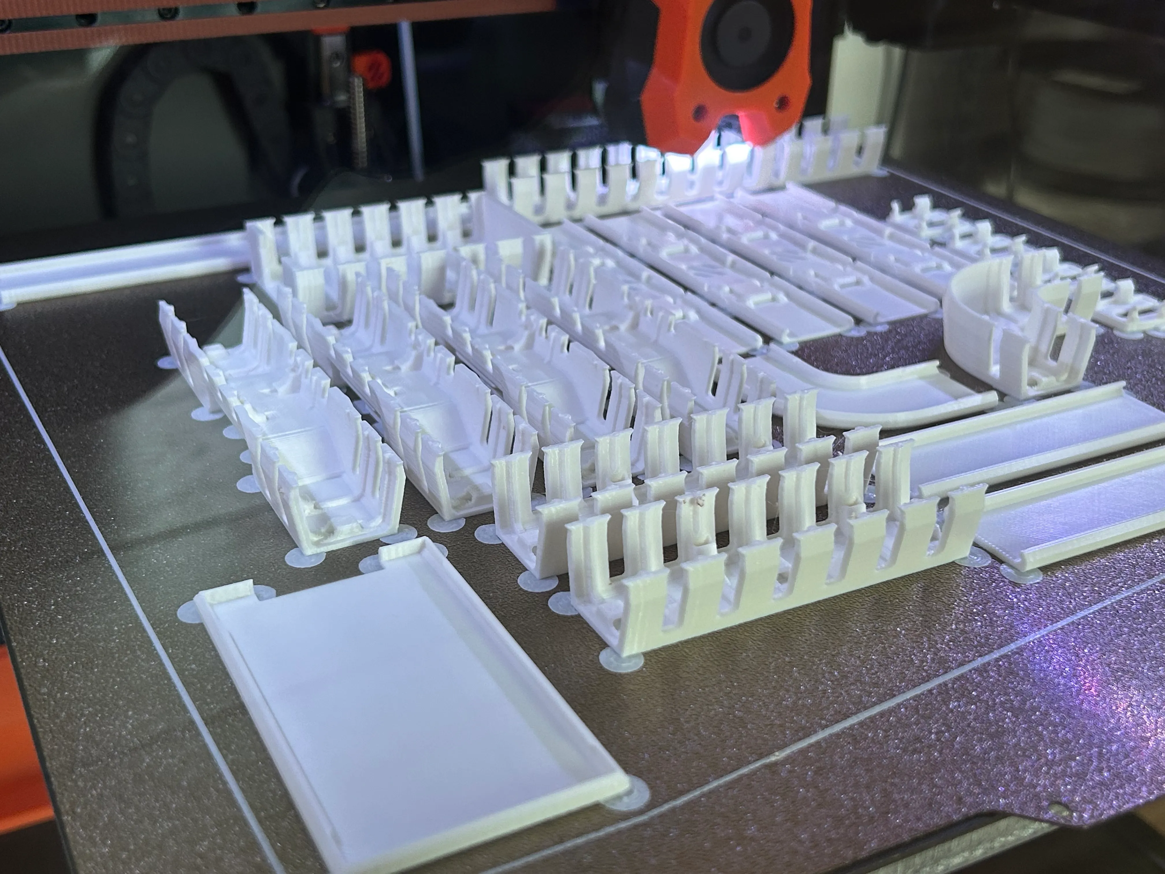 Printing cable management channels